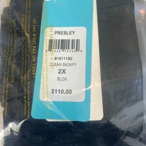 Beach Bunny Presley Skimpy Bikini Bottoms‎ Size 2X Black